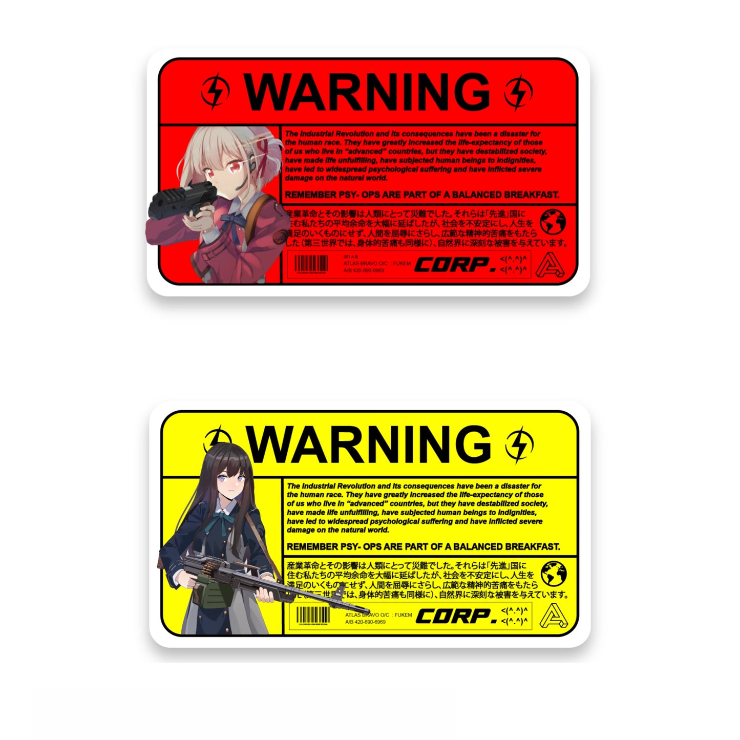 Lycoris Recoil Sticker pack. *WARNING*