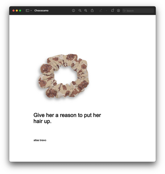 Choco Camo Hair Scrunchy