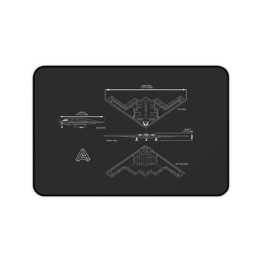 B-2 Spirit Blueprint AB Soft Desk Mat