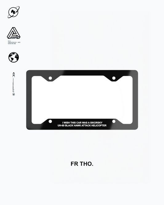 Black Hawk License plate