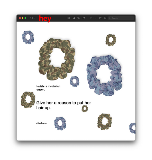 Brushstroke Camo Hair Scrunchie